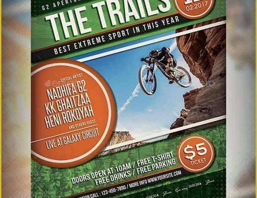 Sports event Flyer Template Free Of Adventure Sport event Flyer Poster