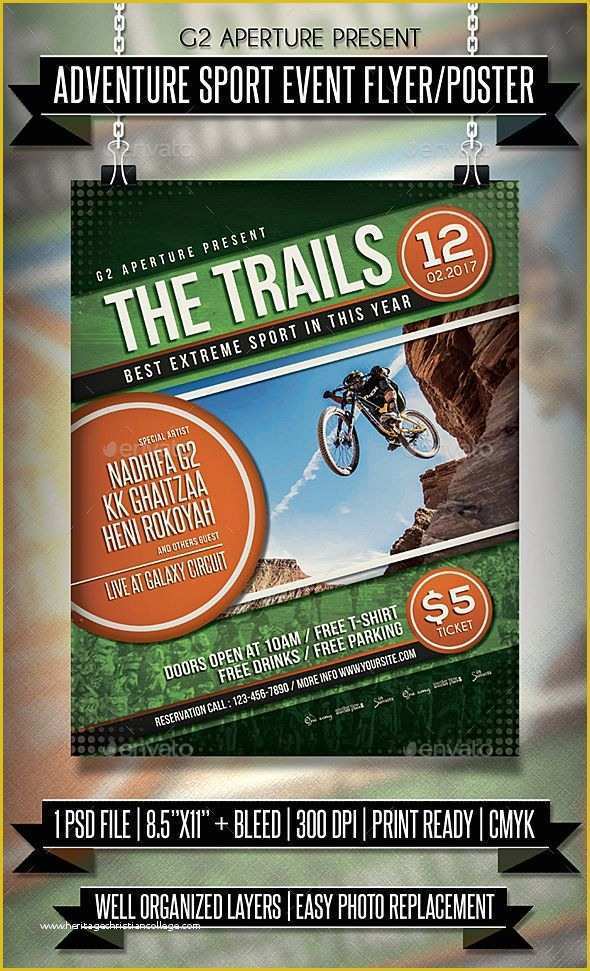 Sports event Flyer Template Free Of Adventure Sport event Flyer Poster