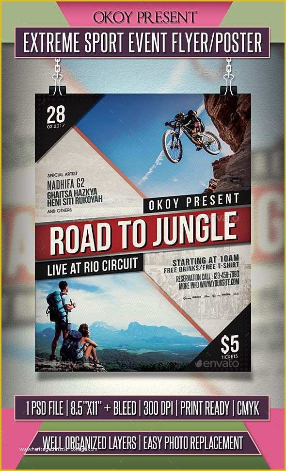 Sports event Flyer Template Free Of Extreme Sport event Flyer Poster