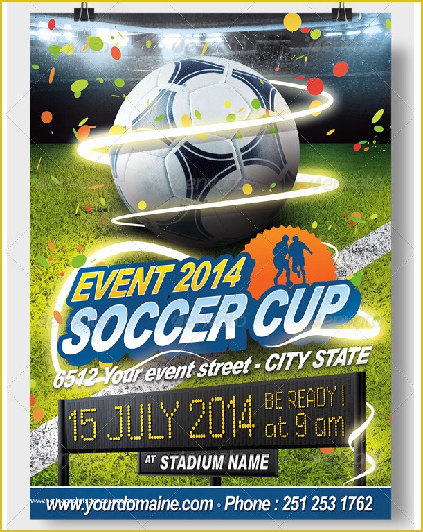Sports event Flyer Template Free Of soccer All events Flyer Also Brazil Party Flyer