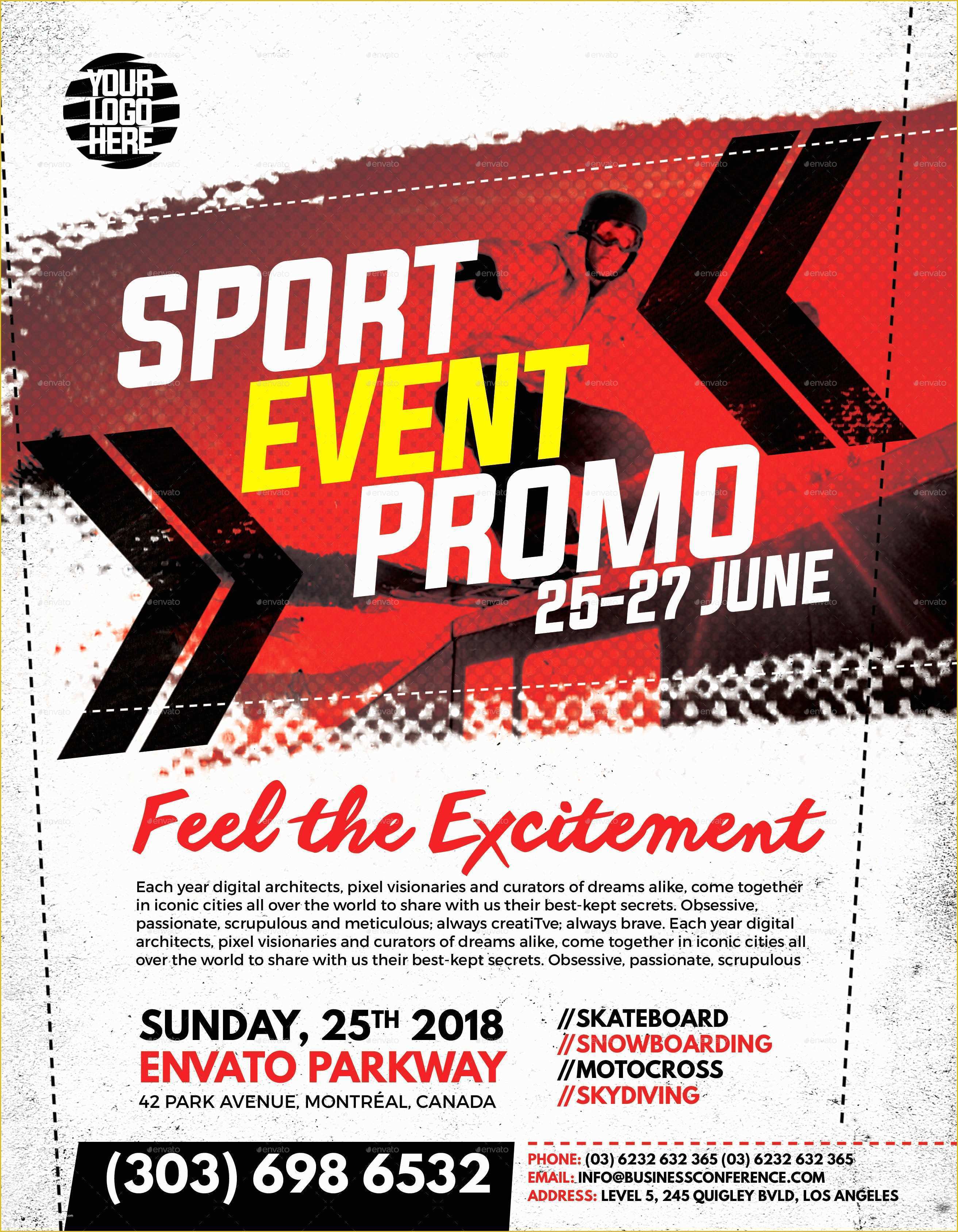 Sports event Flyer Template Free Of Sport event Promo Flyer by Inddesigner