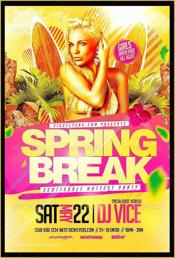 Spring Flyer Template Free Of 10 Best Spring Break Flyer Templates Premiumcoding