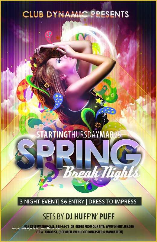 Spring Flyer Template Free Of Free Club Flyer Templates for Spring Break Shop Psd