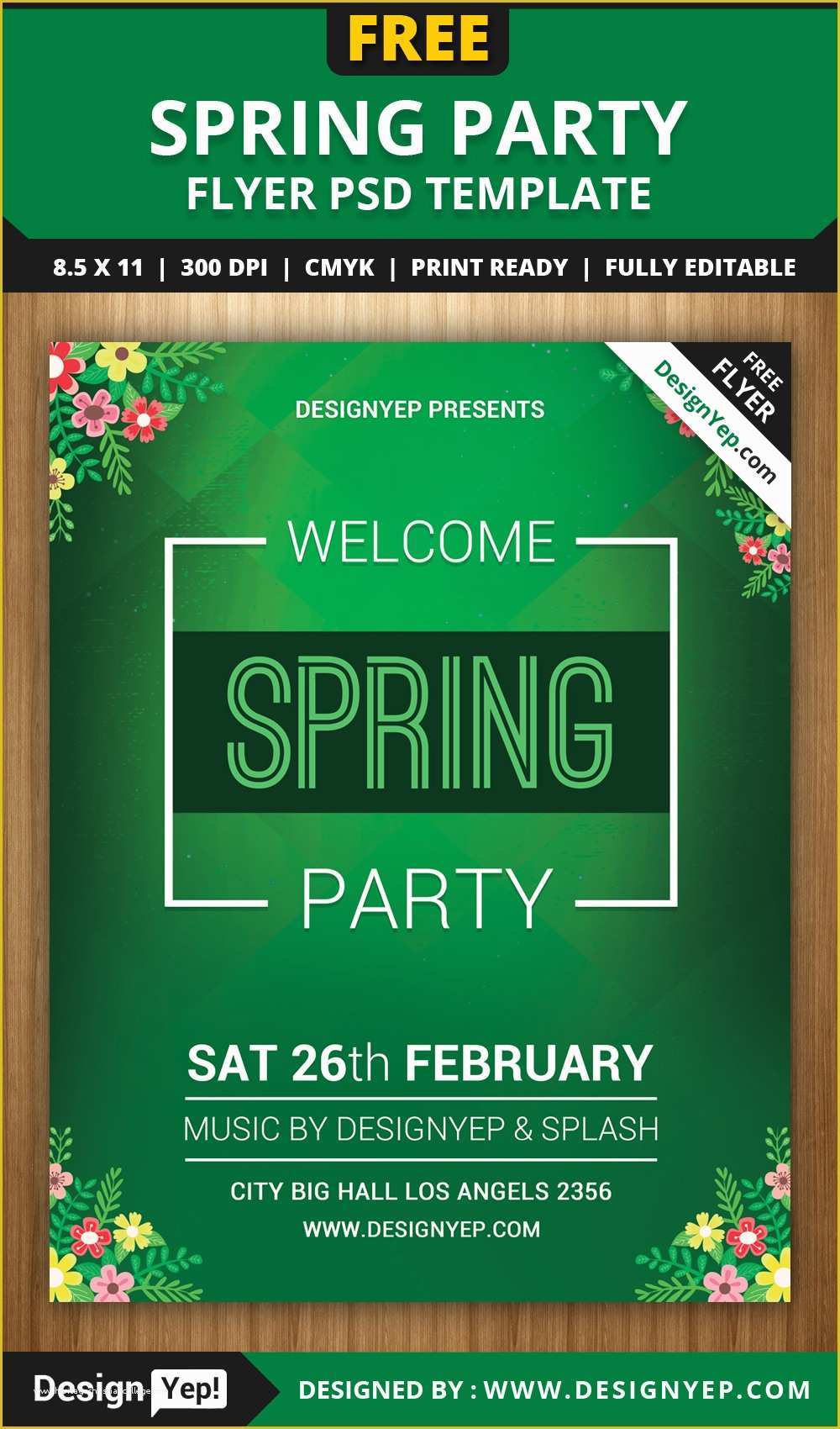 Spring Flyer Template Free Of Free Spring Wel E Party Flyer Psd Template Designyep