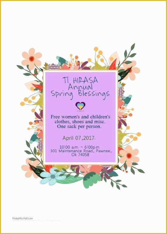 Spring Flyer Template Free Of Pawnee Nation Of Oklahoma