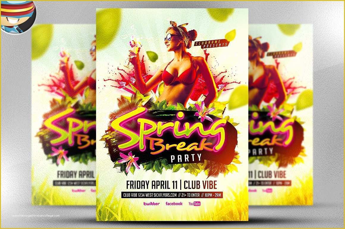 Spring Flyer Template Free Of Spring Break Party Flyer Template Flyer Templates