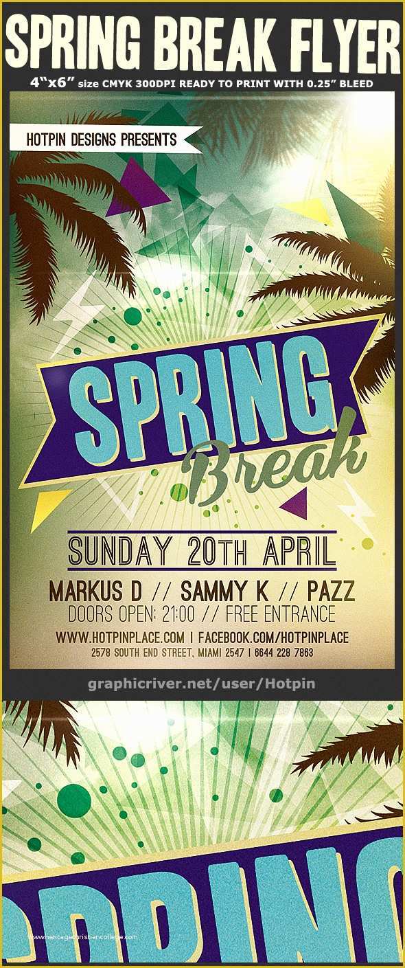Spring Flyer Template Free Of Spring Break Party Flyer Template V3