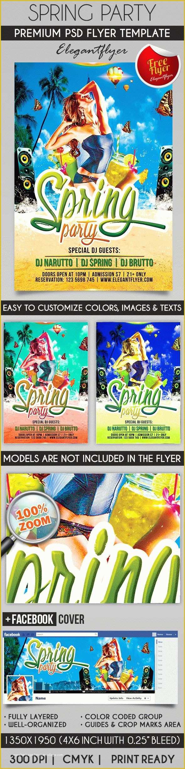 Spring Flyer Template Free Of Spring Cocktail Party Psd Flyer – by Elegantflyer