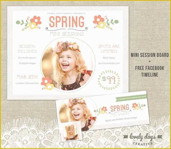 Spring Flyer Template Free Of Spring Mini Session Template Marketing Board Flyer Plus Free