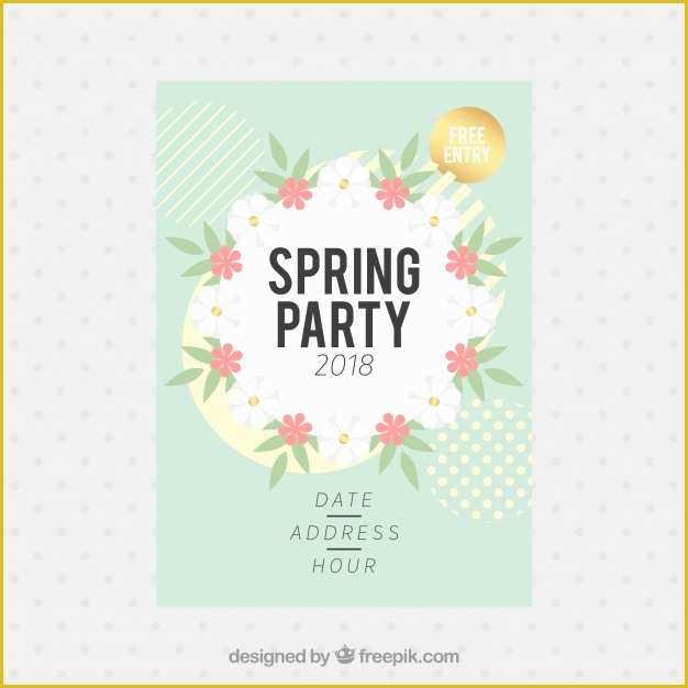 Spring Flyer Template Free Of Spring Party Flyer Template Vector