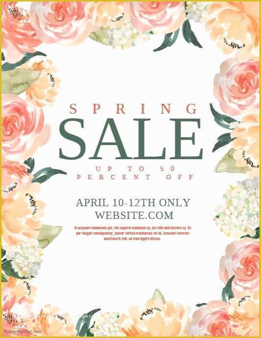 Spring Flyer Template Free Of Spring Sale Template