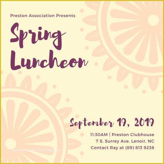 Spring Invitation Templates Free Of Customize 113 Luncheon Invitation Templates Online Canva