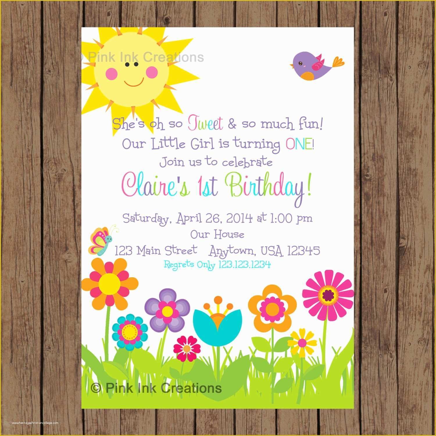 Spring Invitation Templates Free Of Garden Party Invitation Garden Birthday Invitation Spring