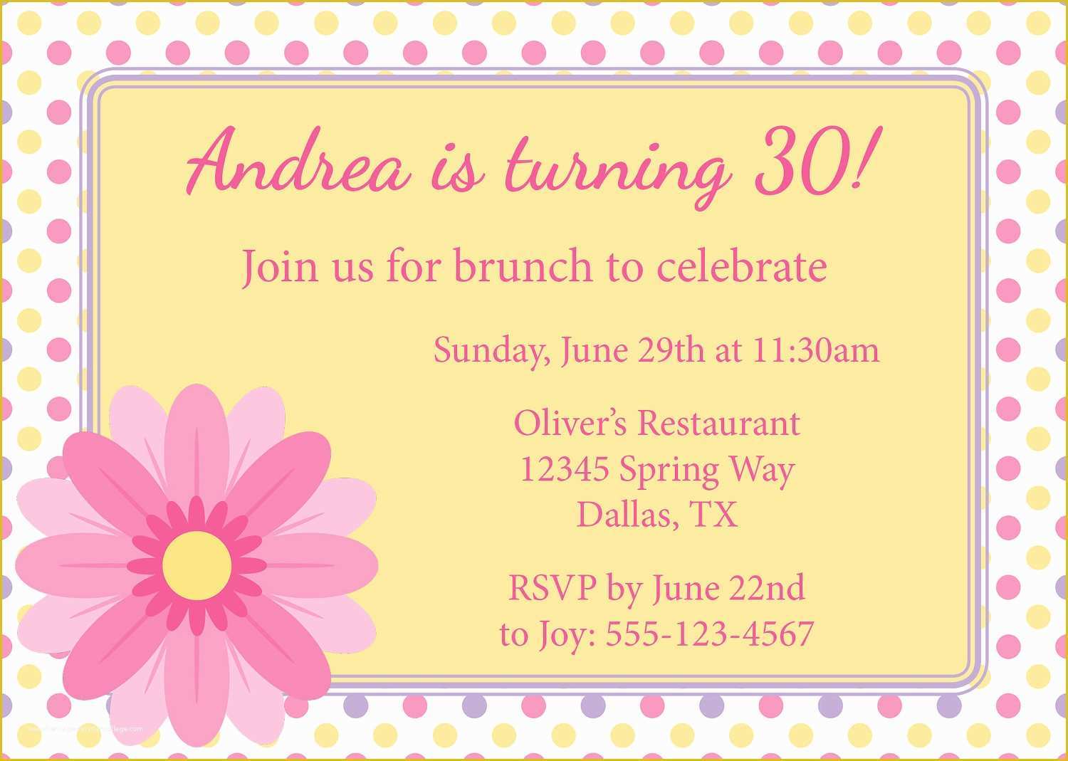 Spring Invitation Templates Free Of Spring Birthday Invitations