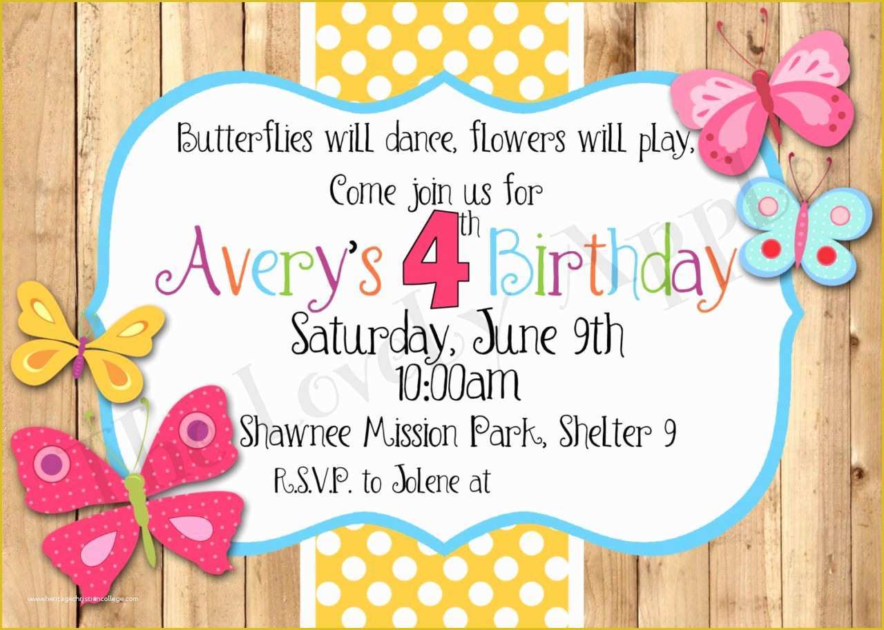 Spring Invitation Templates Free Of Spring Birthday Invitations