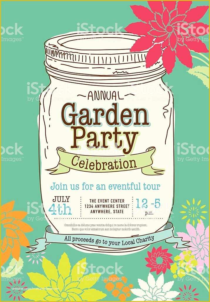 Spring Invitation Templates Free Of Spring Canning Jar Garden Party Invitation Design Template