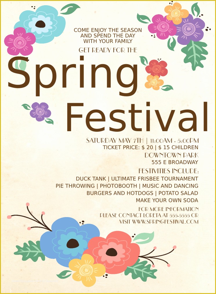 Spring Invitation Templates Free Of Spring Festival Invitation