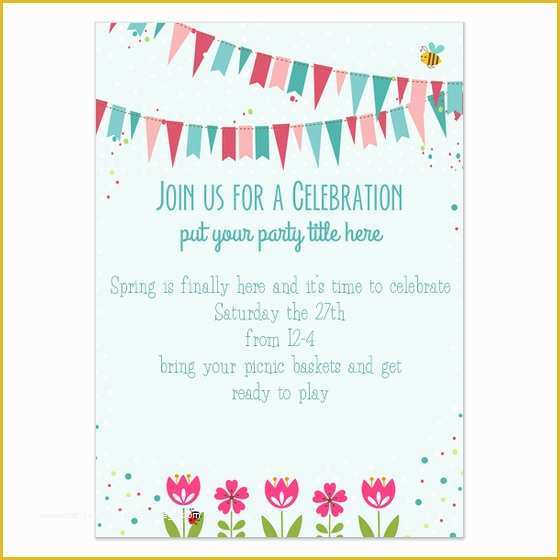 Spring Invitation Templates Free Of Spring Fling Celebration Invite Invitations & Cards On