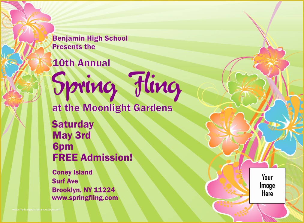 Spring Invitation Templates Free Of Spring Fling Invitation