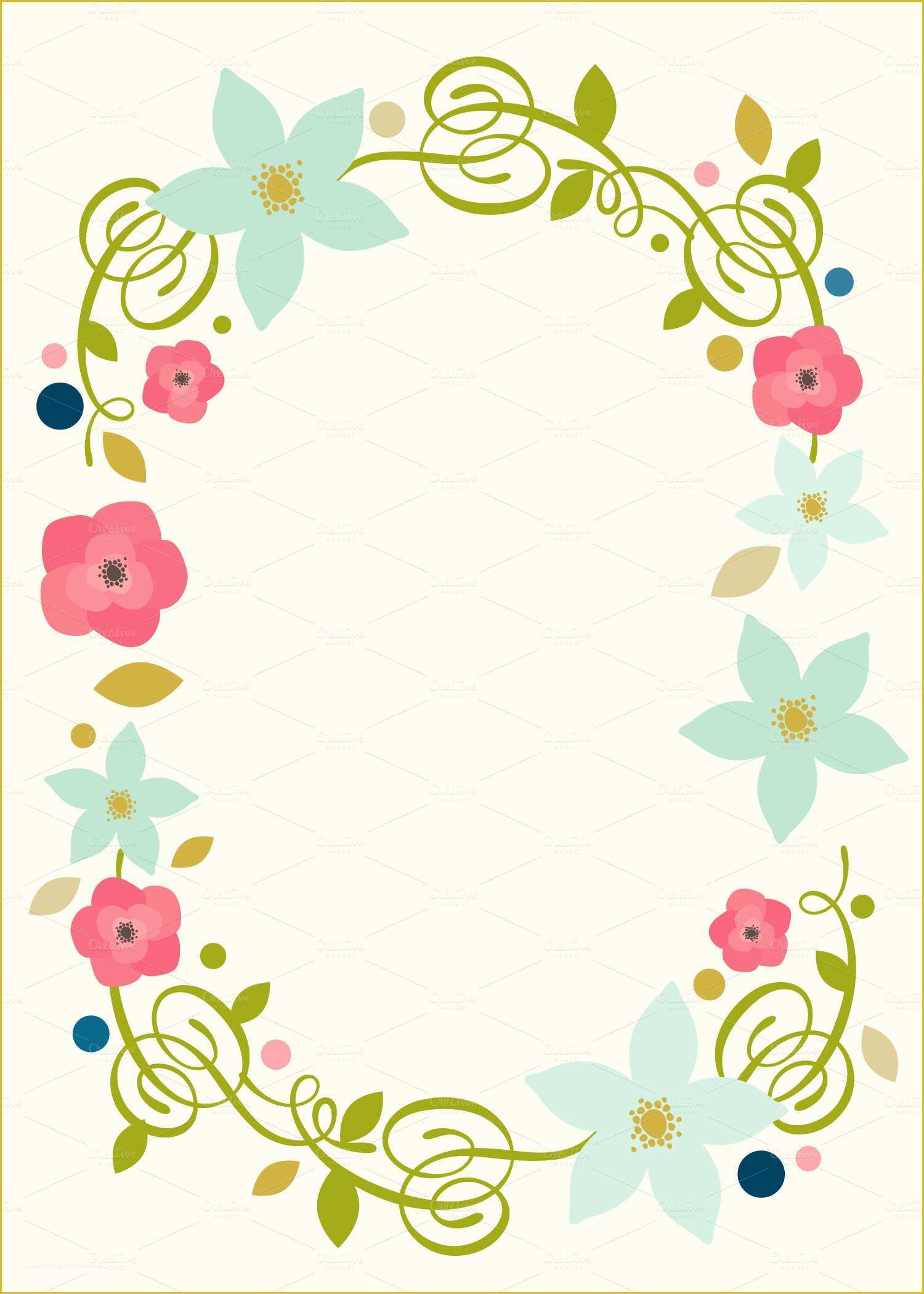 Spring Invitation Templates Free Of Spring Floral Invite Invitation Templates On Creative Market