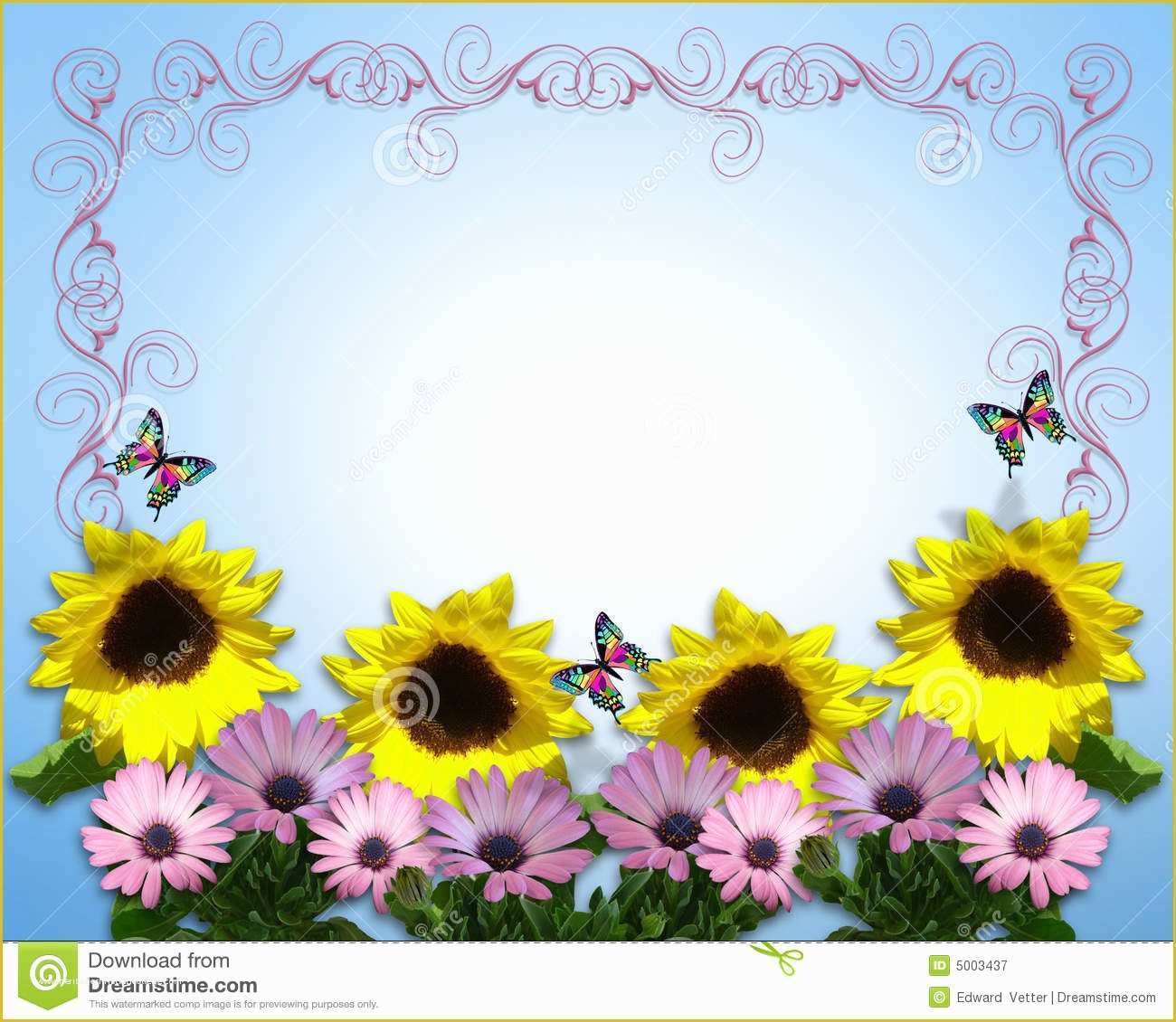 Spring Invitation Templates Free Of Spring Flowers Invitation Background Stock Illustration