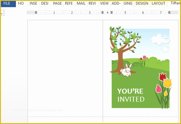 Spring Invitation Templates Free Of Spring Party Invitation Template for Word