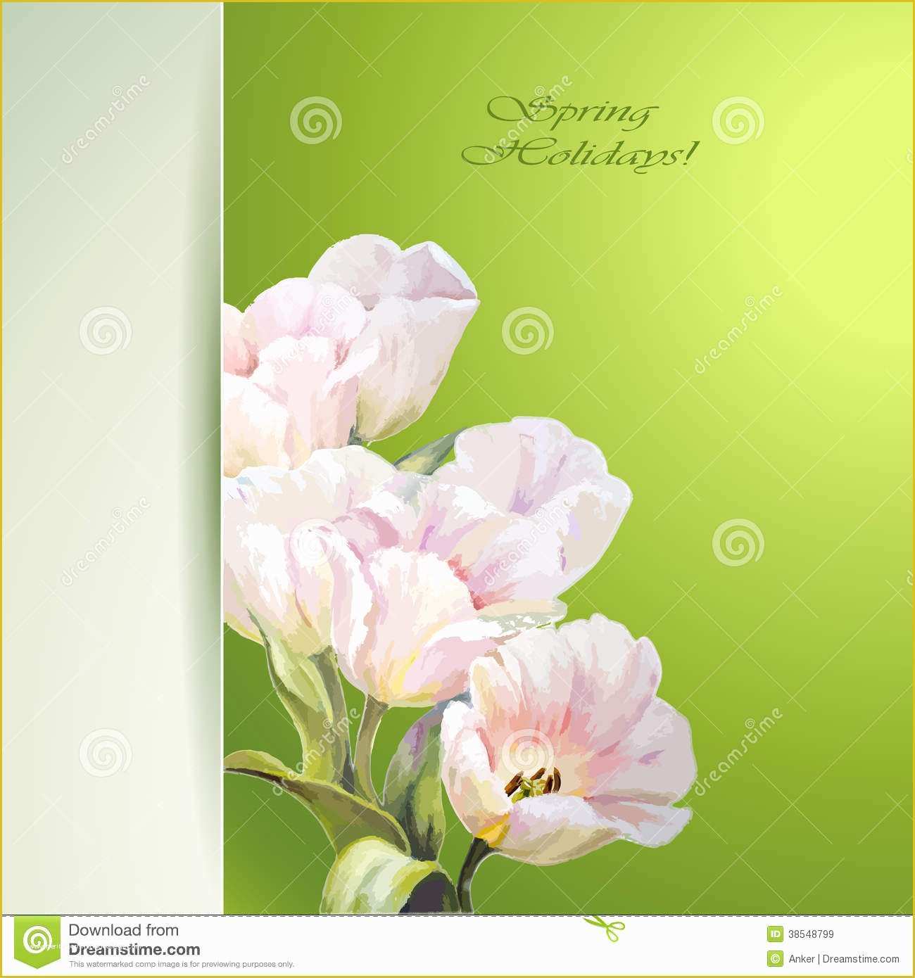 Spring Invitation Templates Free Of Tulips Spring Flowers Invitation Template Card Royalty