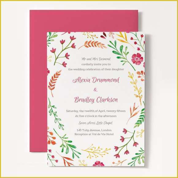 Spring Invitation Templates Free Of Wedding Invitation Spring Botanica Invitation