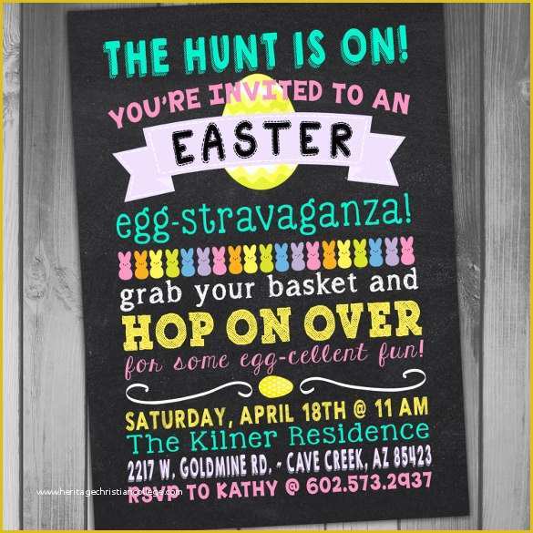 Spring Party Invitation Templates Free Of 32 Easter Invitation Templates – Free Sample Example