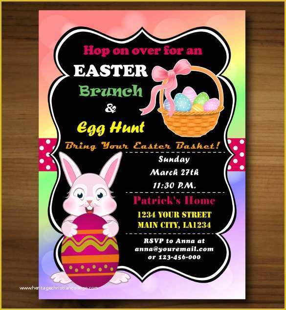 Spring Party Invitation Templates Free Of 32 Easter Invitation Templates – Free Sample Example