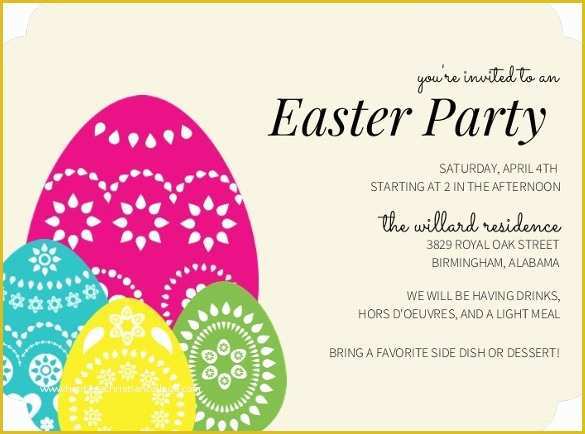 Spring Party Invitation Templates Free Of 32 Easter Invitation Templates – Free Sample Example