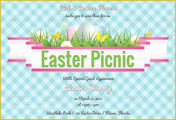 Spring Party Invitation Templates Free Of 32 Easter Invitation Templates – Free Sample Example