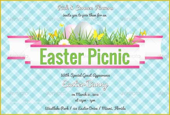 Spring Party Invitation Templates Free Of 32 Easter Invitation Templates – Free Sample Example