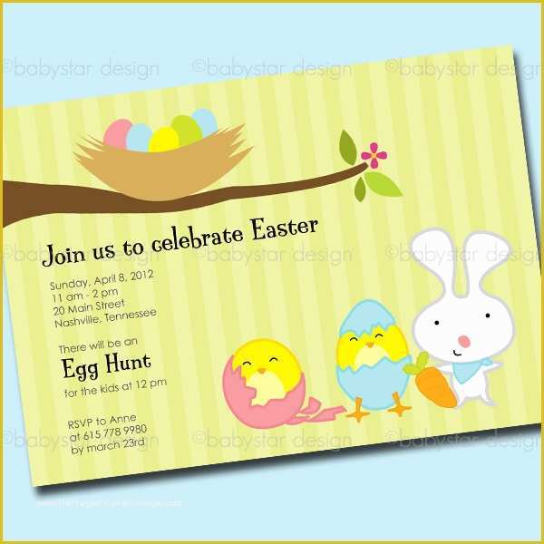 Spring Party Invitation Templates Free Of Babystar Design