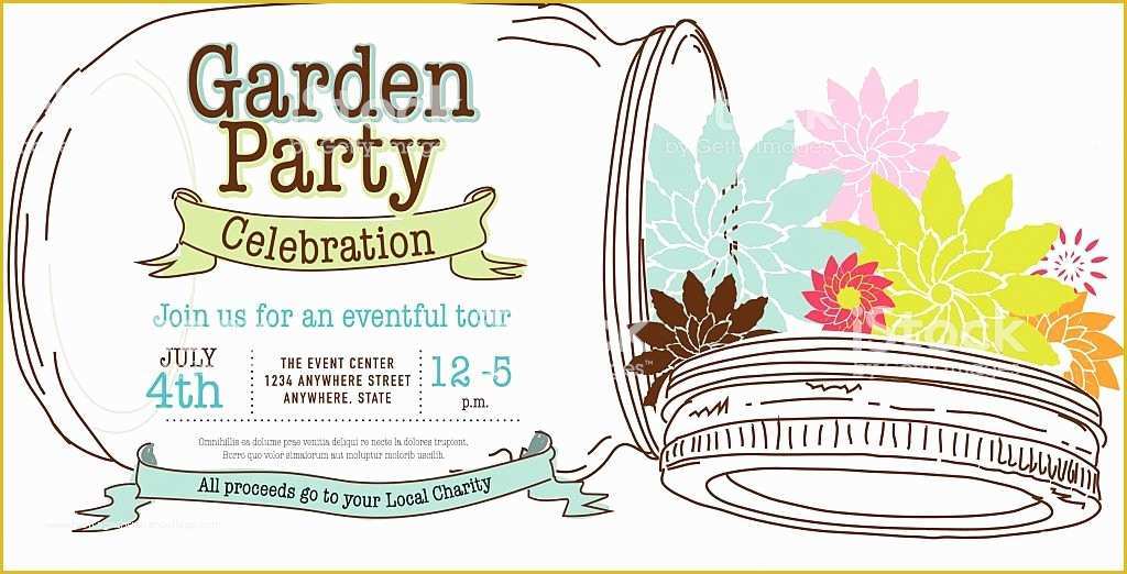 Spring Party Invitation Templates Free Of Canning Jar Spring Garden Party Invitation Design Template