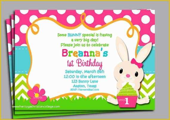 Spring Party Invitation Templates Free Of Easter Birthday Invitation Printable or Printed with Free