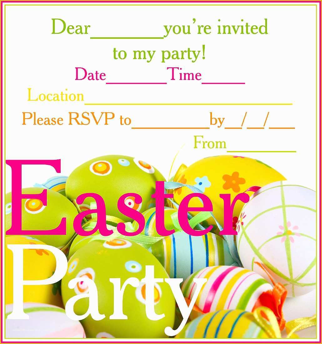 Spring Party Invitation Templates Free Of Easter Colouring Free Printable Easter Party Invitations