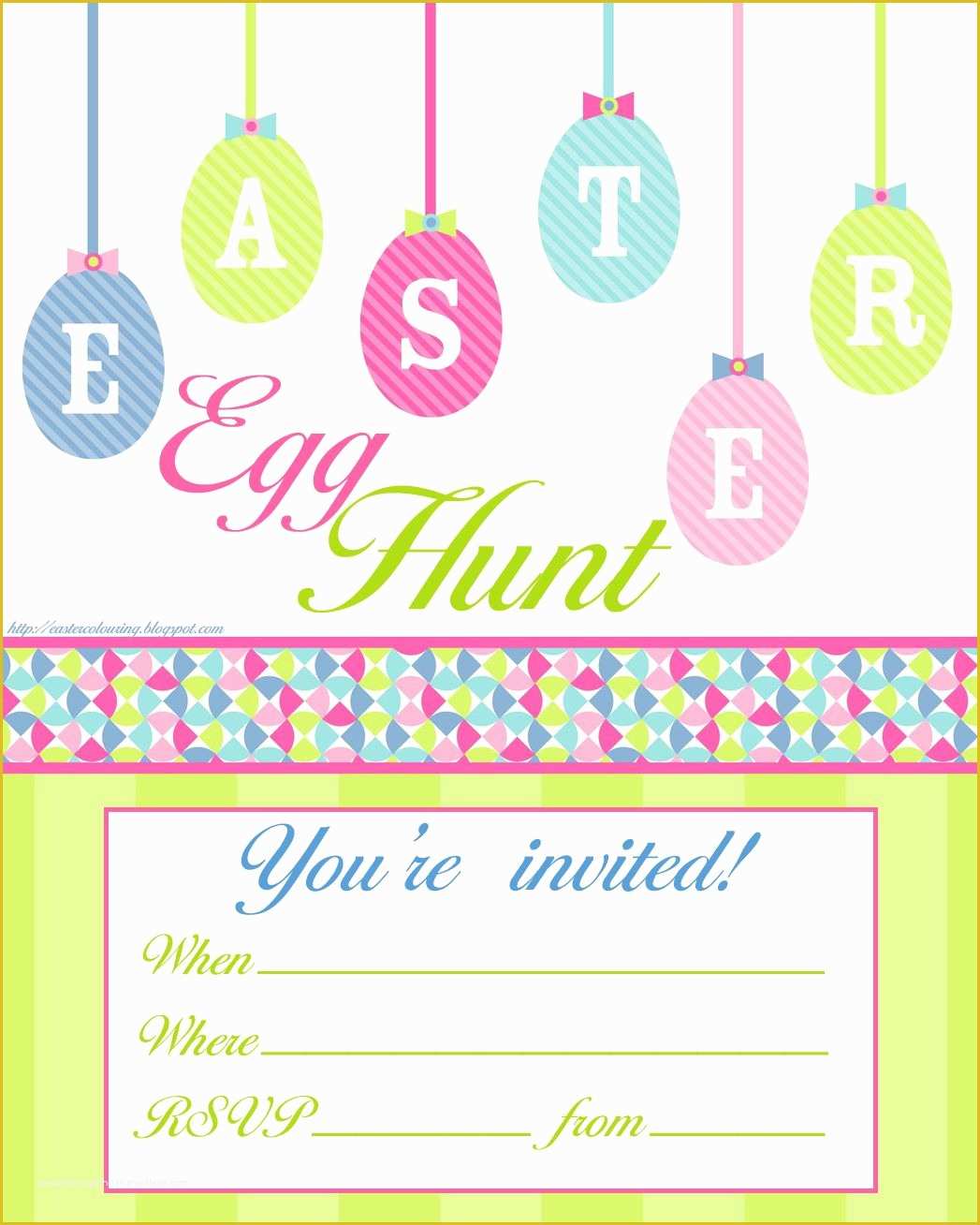 Spring Party Invitation Templates Free Of Easter Egg Hunt Free Printable Invitation Print However