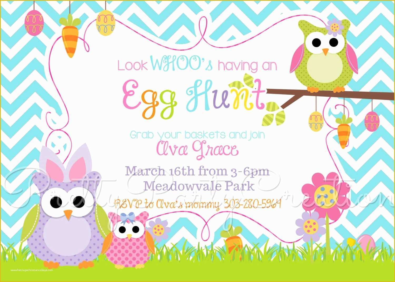 Spring Party Invitation Templates Free Of Easter Egg Hunt Party Invitations