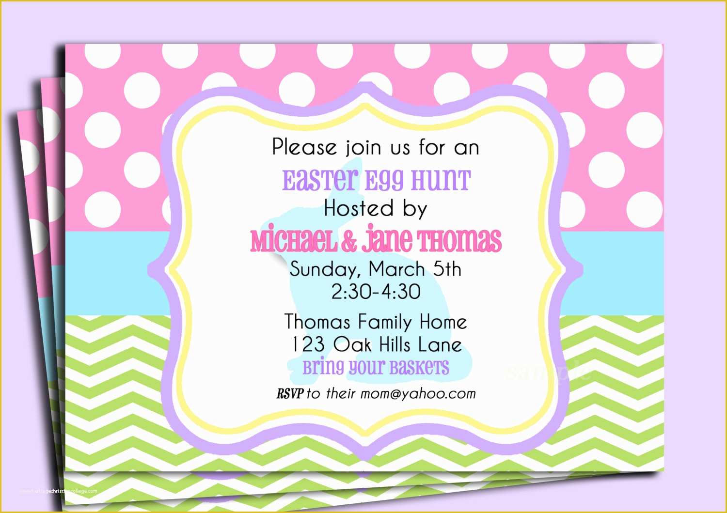 Spring Party Invitation Templates Free Of Easter Invitation Printable or Printed with Free by