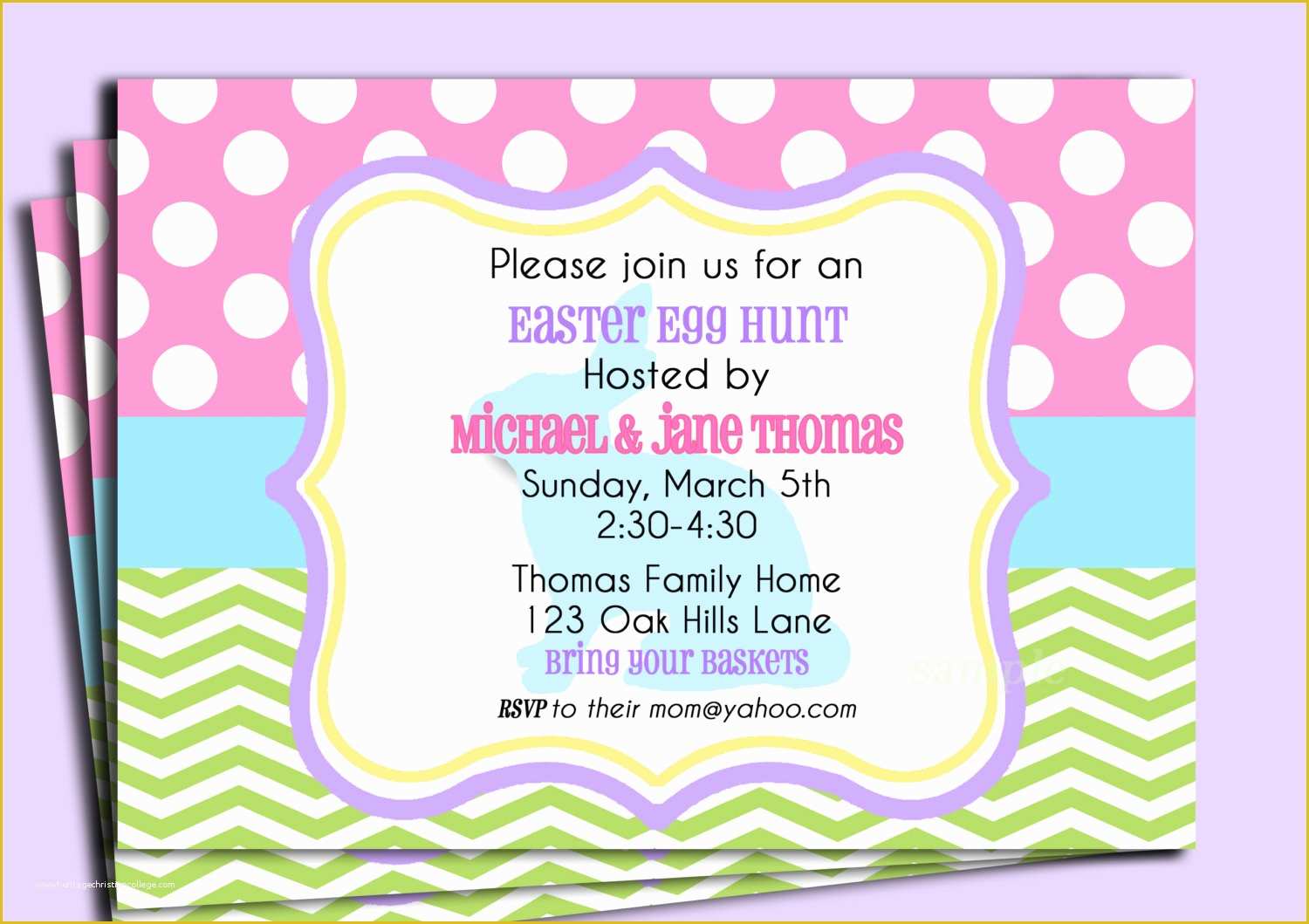 Spring Party Invitation Templates Free Of Easter Invitation Printable or Printed with Free by