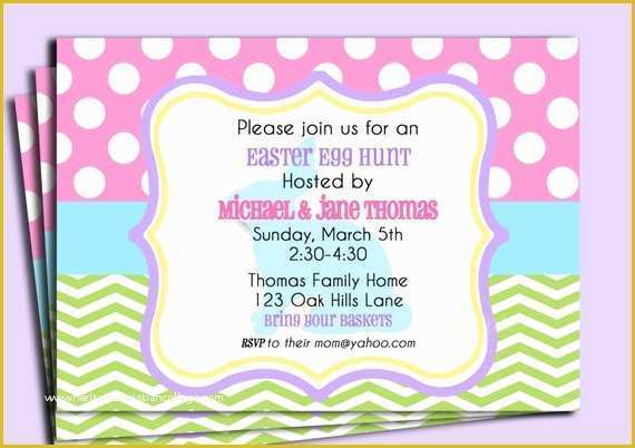 Spring Party Invitation Templates Free Of Easter Invitation Printable or Printed with Free Shipping