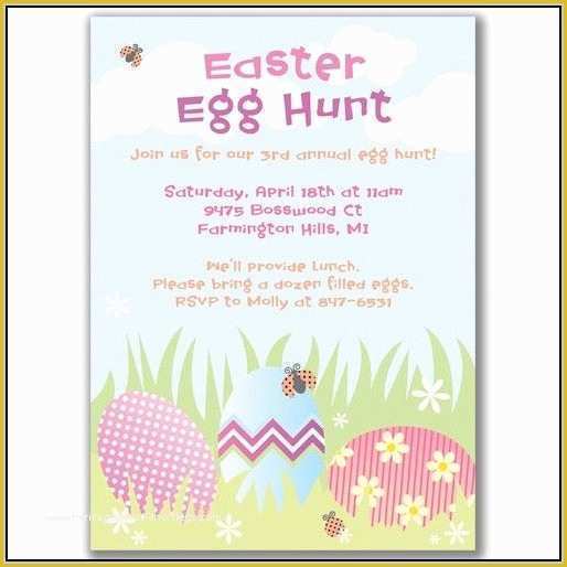 Spring Party Invitation Templates Free Of Free Easter Birthday Invitation Templates Template