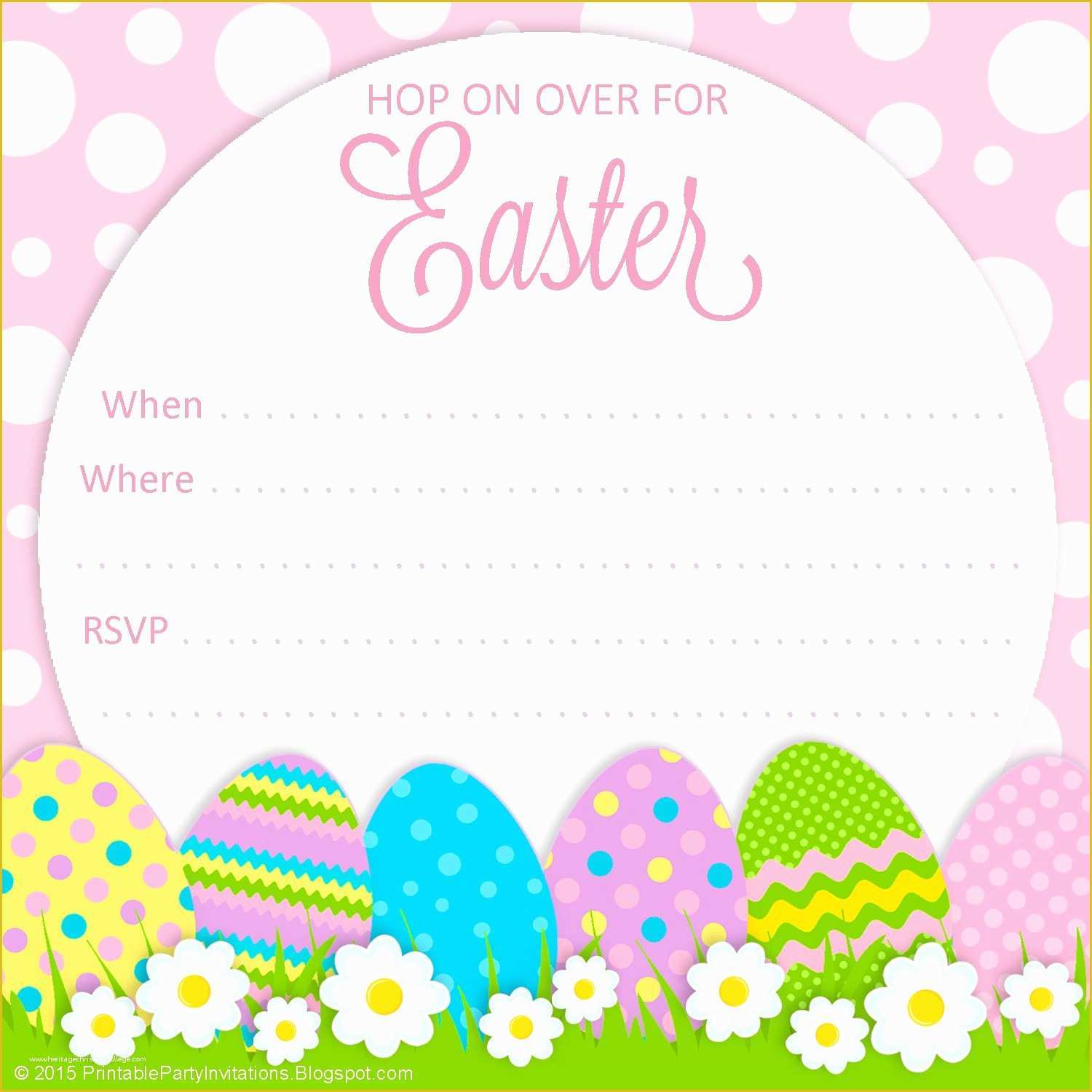 Spring Party Invitation Templates Free Of Free Easter Party Invitation for Easter Egg Hunts or
