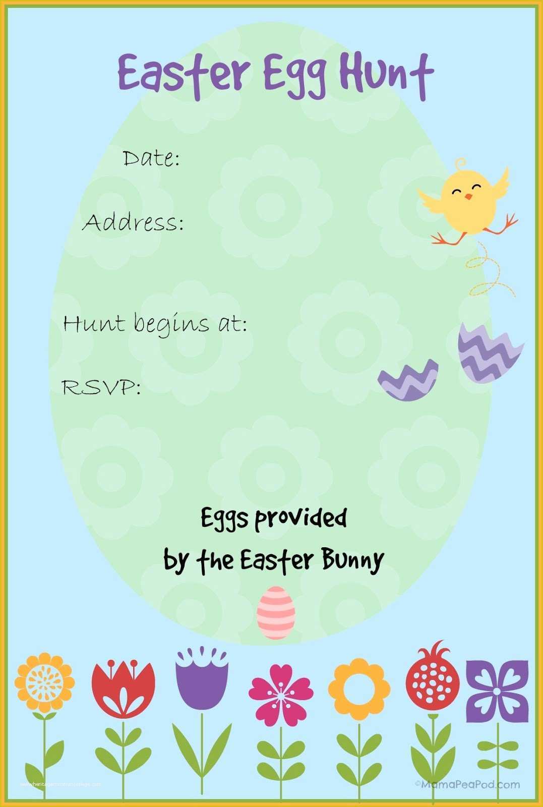 Spring Party Invitation Templates Free Of Mama Pea Pod