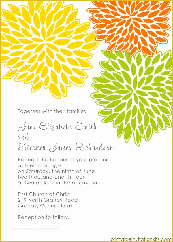 Spring Party Invitation Templates Free Of Spring Wedding Invitation – Petal Clusters ← Wedding