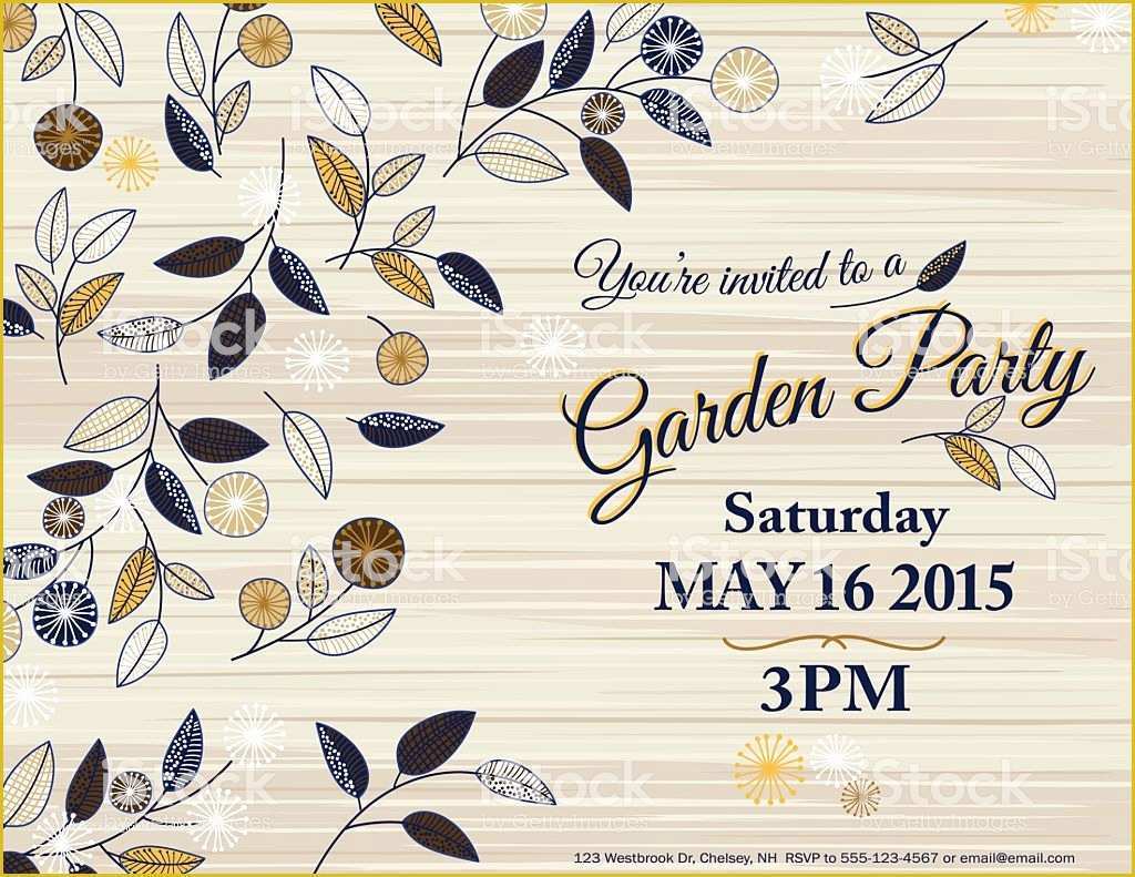 Spring Party Invitation Templates Free Of Wildflowers Spring Garden Party Invitation Template Stock