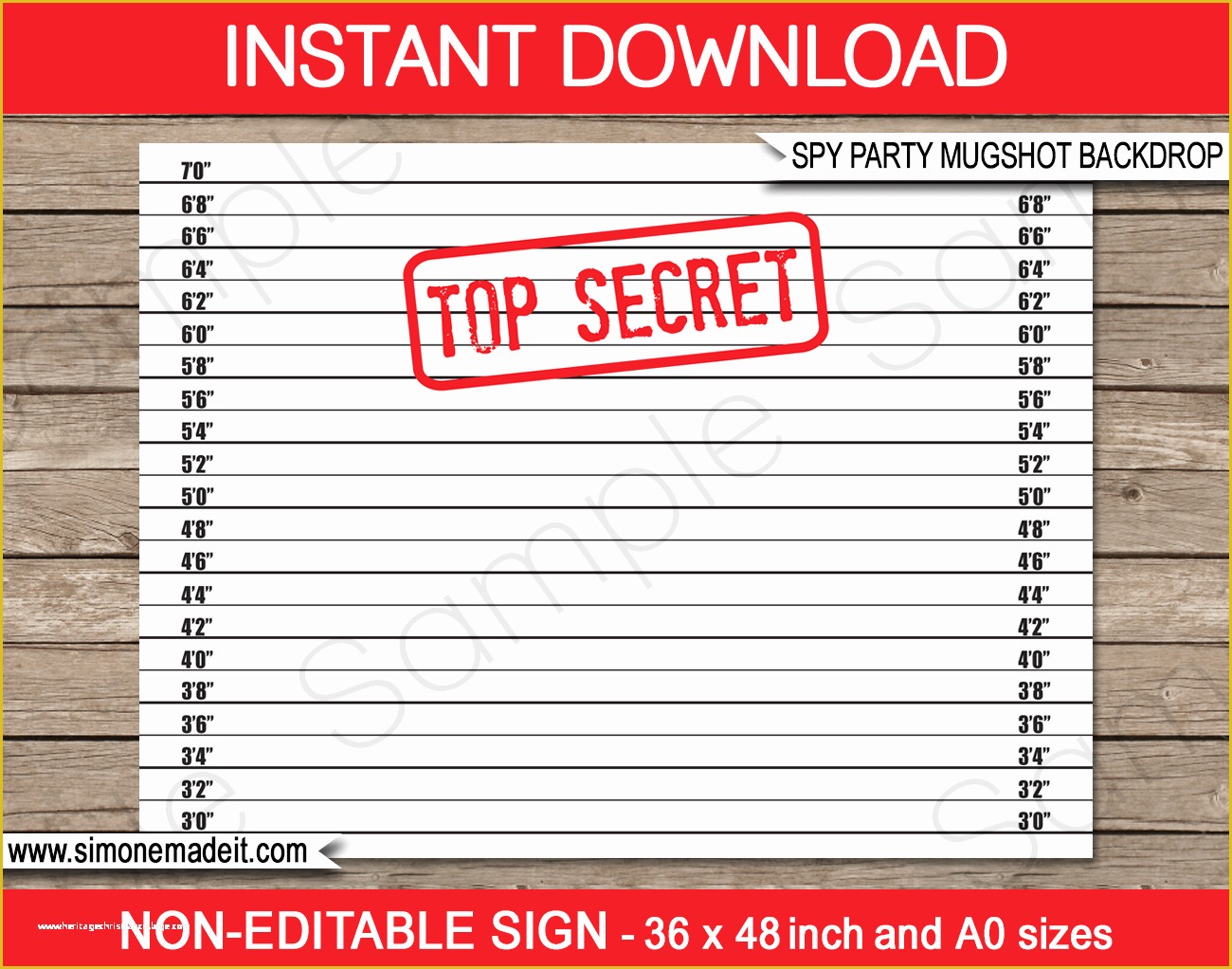 Spy Birthday Party Invitation Template Free Of Spy Party Mugshot Backdrop