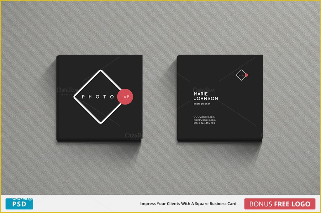 Square Business Card Template Free Of 10 Premium Modern Card Templates Premiumcoding