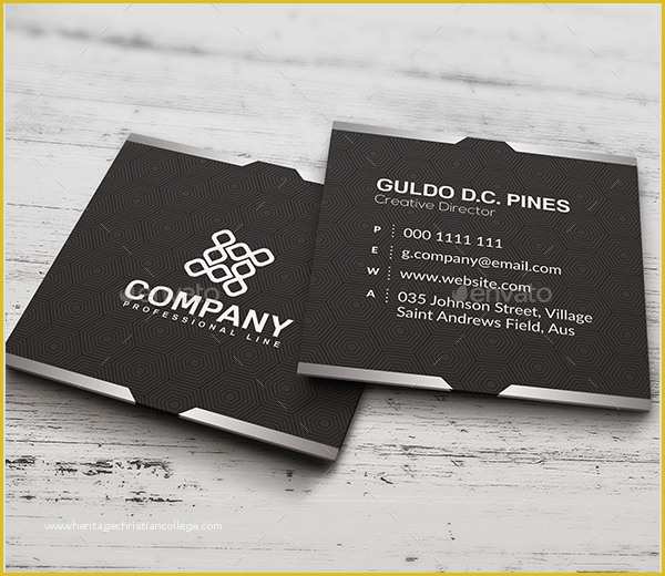 Square Business Card Template